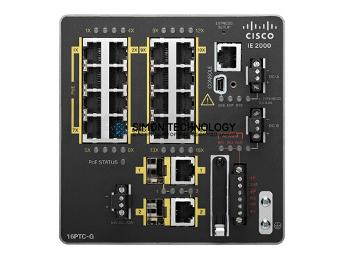 Cisco Cisco RF POE on LAN base w/1588. GE uplinks (IE-2000-16PTC-G-E-RF)