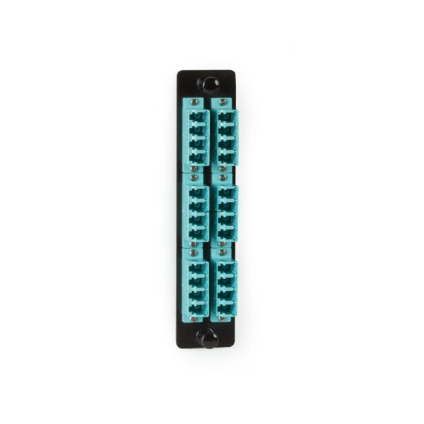 Адаптер Black Box Fiber Adapter Panels - Ceramic 12 Duplex LC Aqua (JPM468C)