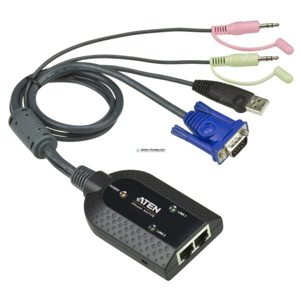 Адаптер Aten Aten Dual USB - VGA to CAT5e/6 KVM Adapter Cable (KA7178-AX)
