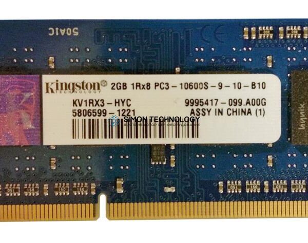 Оперативная память Kingston KINGSTON 2GB (1*2GB) 1RX8 PC3-10600S DDR3-1333MHZ SODIMM (KV1RX3-HYC)