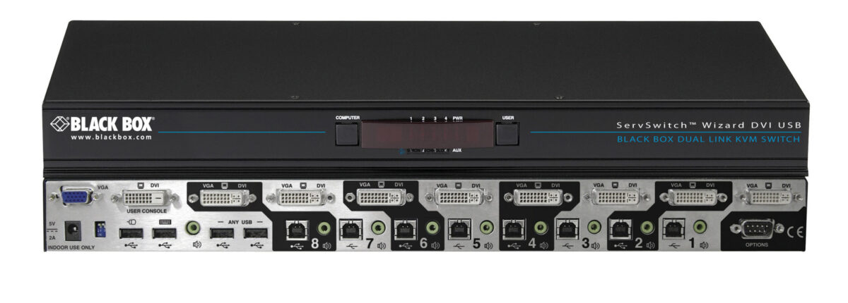 Black Box Black Box 8 Port Dual Link KVM DVI. USB + Audio (KV2008A)