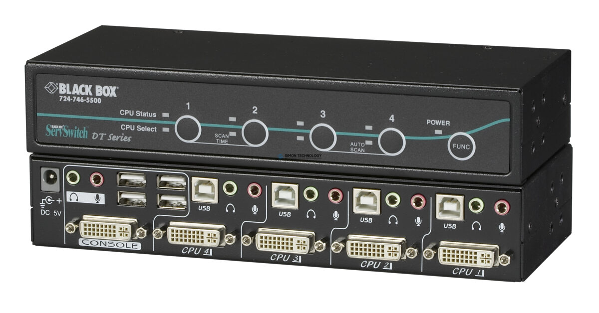Black Box Black Box 4-Port USB/DVI/Audio DT Series KVM Switc (KV9604A)
