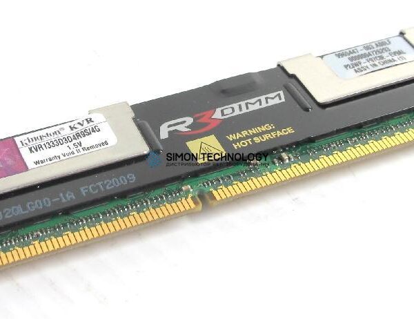 Оперативная память Kingston KINGSTON 4GB (1*4GB) 2RX4 PC3-10600R DDR3-1333MHZ 1.5V RDIMM (KVR1333D3D4R9S/4G)