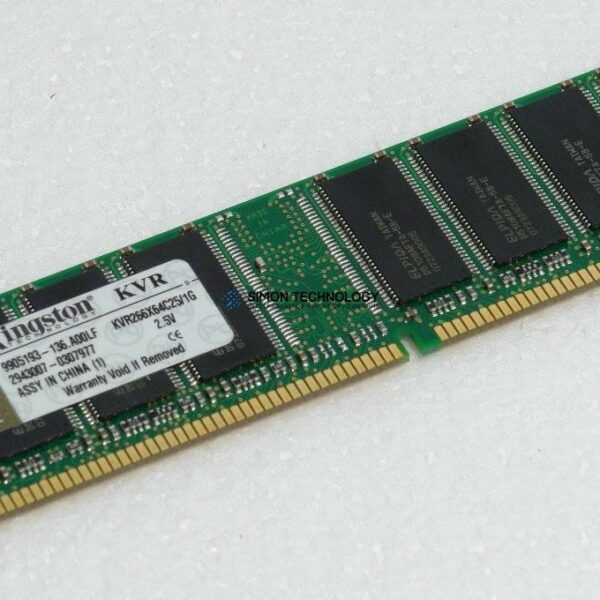 Оперативная память Kingston KINGSTON 1GB (1*1GB) PC-2100 DDR-266MHZ DESKTOP MEMORY (KVR266X64C25/1G)