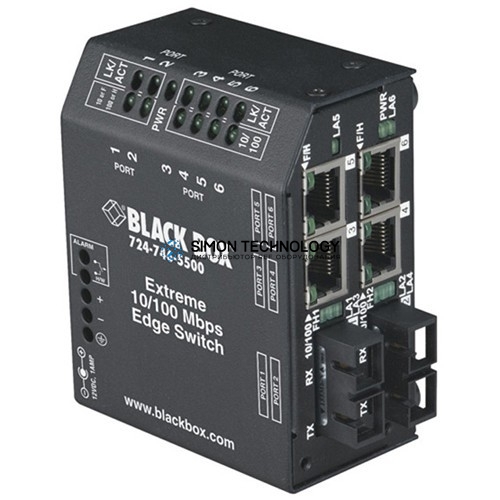 Black Box DrX 100 Edge Switch Hardened - 24 VDC (LBH150A-H-SC-24)