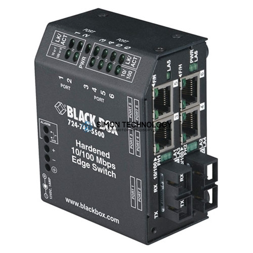 Black Box DrX 100 Edge Switch Hardened - 48 VDC (LBH150A-H-ST-48)