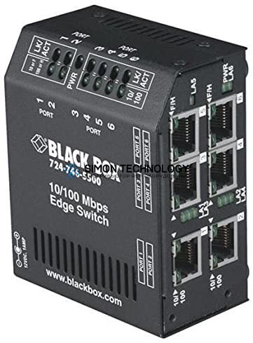 Black Box DrX 100 Edge Switch Extreme - 24 VDC DIN-Rail (LBH600A-PD-24)