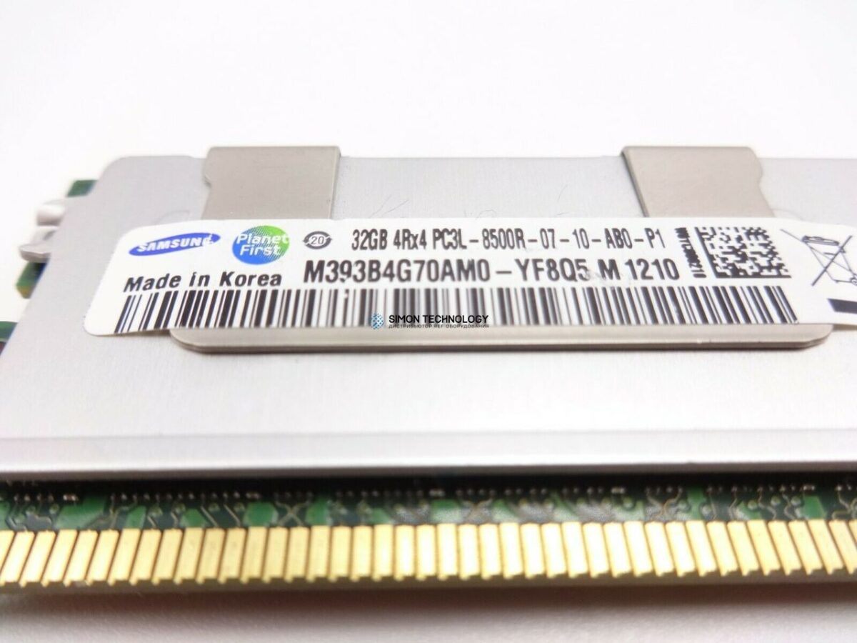 Оперативная память Samsung SAMSUNG 32GB (1X32GB) 4RX4 PC3L-8500R DDR3-1066MHZ 1.35V MEM (M393B4G70AM0-YF8)