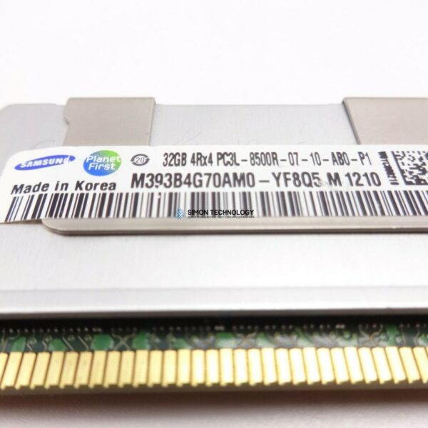 Оперативная память Samsung SAMSUNG 32GB (1X32GB) 4RX4 PC3L-8500R DDR3-1066MHZ 1.35V MEM (M393B4G70AM0-YF8)