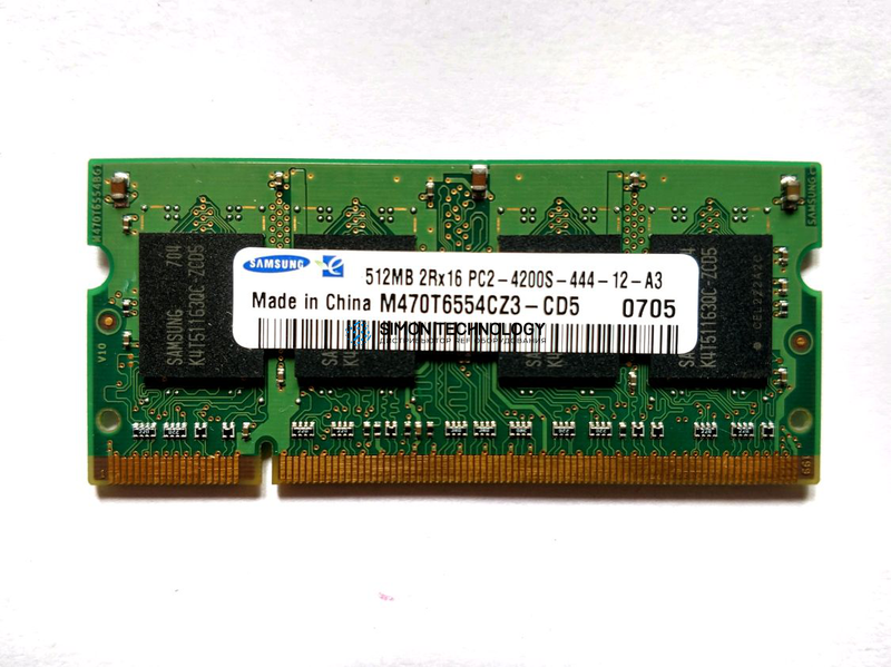 Оперативная память Samsung SAMSUNG 512MB (1*512MB) PC2-4200S 2RX16 DDR2 533MZ CL4 SODIMM (M470T6554CZ3-CD5)