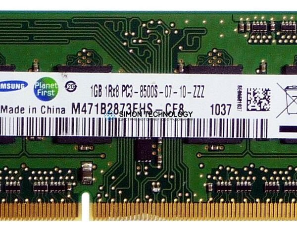 Оперативная память Samsung SAMSUNG 1GB (1*1GB) 1RX8 PC3-8500S-7 DDR3-1066MHZ SODIMM (M471B2873FHS-CF8)