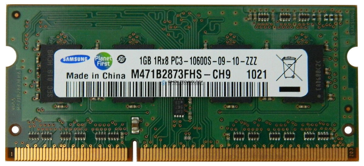 Оперативная память Samsung SAMSUNG 1GB (1*1GB) 1RX8 PC3-10600S-9 DDR3-1333MHZ MEMORY (M471B2873FHS-CH9)