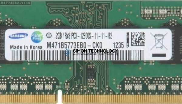 Оперативная память Samsung SAMSUNG 2GB (1*2GB) 1RX8 PC3-12800S DDR3-1600MHZ SODIMM (M471B5773EB0-CK0)
