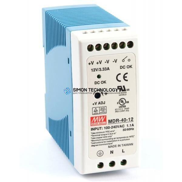 Блок питания Mean well DIN Rail Power Supplies - 12VDC 40W (MDR-40-12)