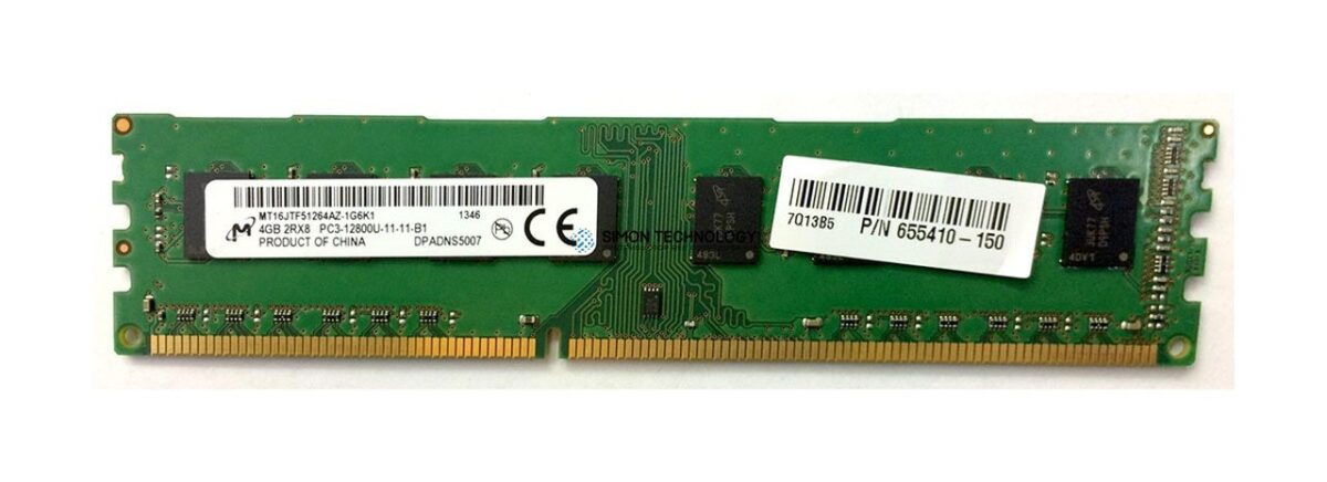 Оперативная память Micron MICRON 4GB (1*4GB) 2RX8 PC3-12800U DDR3-1600MHZ UDIMM (MT16JTF51264AZ-1G6K1)
