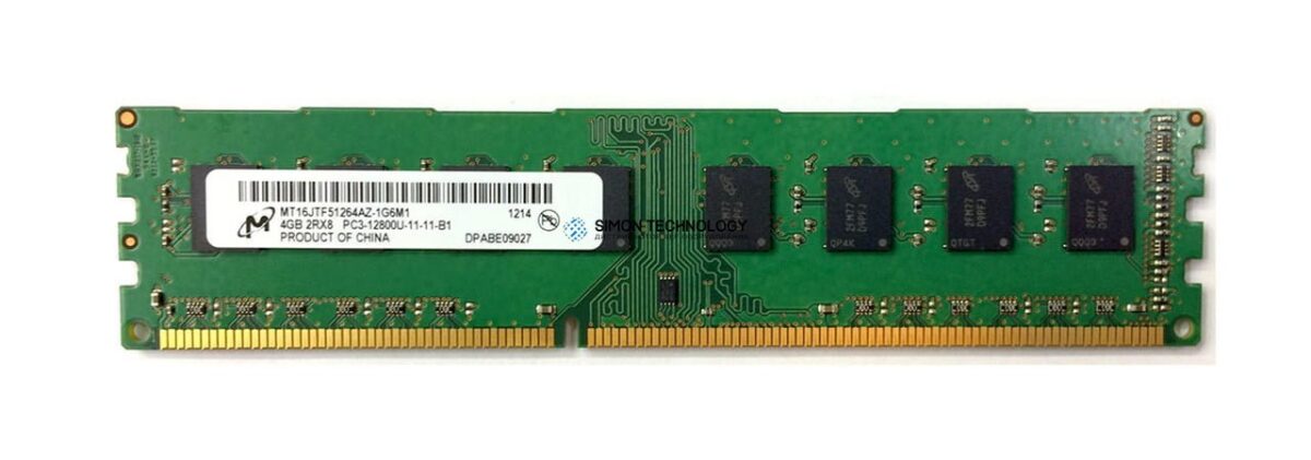 Оперативная память Micron MICRON 4GB (1*4GB) 2RX8 PC3-12800U DDR3-1600MHZ UDIMM (MT16JTF51264AZ-1G6M1)