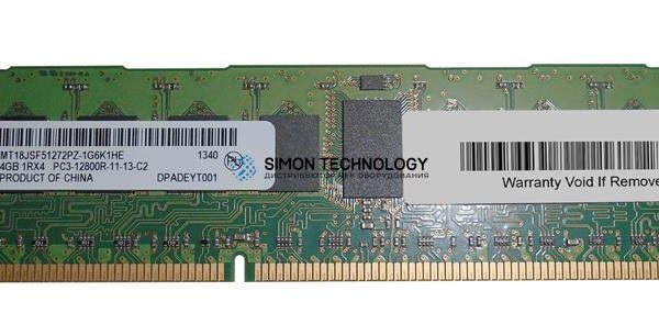 Оперативная память Micron MICRON 4GB (1*4GB) 1RX4 PC3-12800R DDR3-1600MHZ RDIMM (MT18JSF51272PZ-1G6K1)