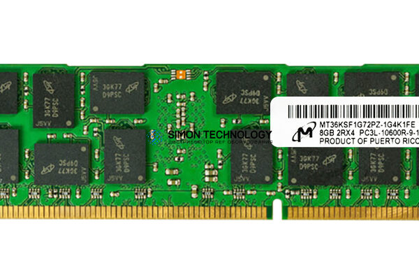 Оперативная память Micron MICRON 8GB (1*8GB) 2RX4 PC3L-10600R DDR3-1333MHZ 1.35V RDIMM (MT36KSF1G72PZ-1G4)