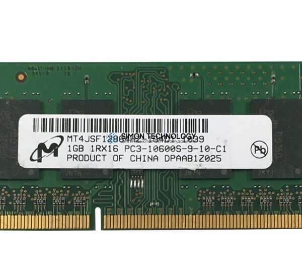Оперативная память Micron MICRON 1GB (1*1GB) 1RX16 PC3-10600S DDR3-1333MHZ SODIMM (MT4JSF12864HZ-1G4D1)