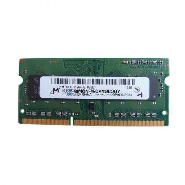 Оперативная память Micron MICRON 4GB (1X4GB) 1RX8 PC3-12800S DDR3-1600MHZ SODIMM (MT8KTF51264HZ-1G6E1)