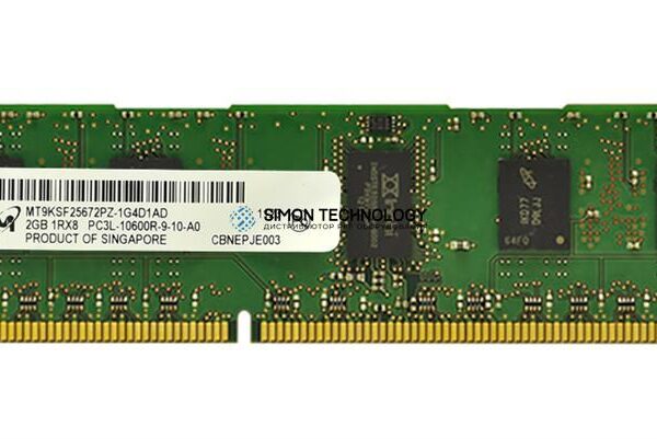 Оперативная память Micron MICRON 2GB (1*2GB) 1RX8 PC3L-10600R-9 DDR3-1333MHZ MEMORY (MT9KSF25672PZ-1G4)