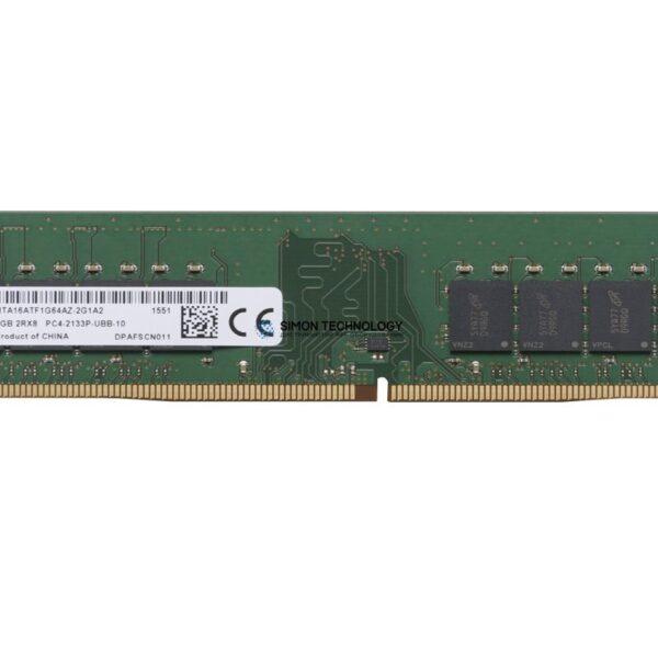 Оперативная память Micron MICRON 8GB (1*8GB) 2RX8 PC4-17000P-U DDR4-2133MHZ UDIMM (MTA16ATF1G64AZ-2G1A2)