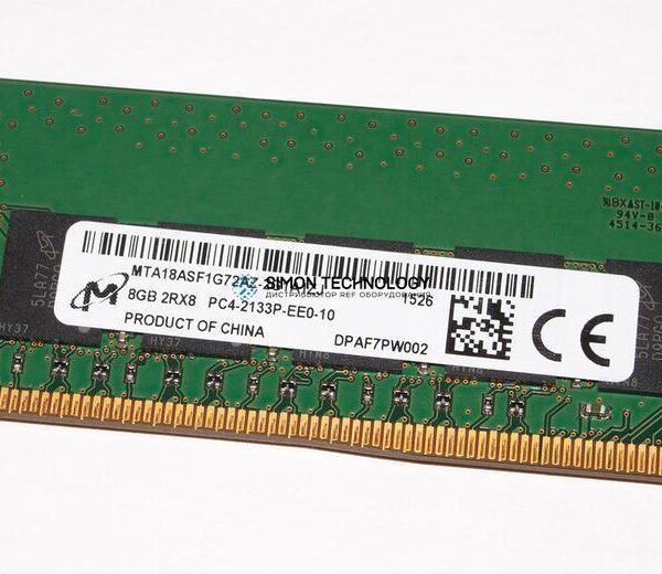 Оперативная память Micron MICRON 8GB (1X8GB) 2RX8 PC4-17000P-E DDR4-2133MHZ ECC DIMM (MTA18ASF1G72AZ-2G1A1ZJ)