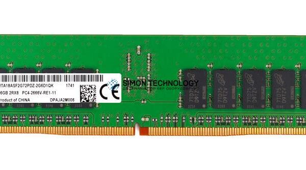 Оперативная память Micron MICRON 16GB (1*16GB) 2RX8 PC4-21300V-R DDR4-2666MHZ RDIMM (MTA18ASF2G72PDZ-2G6)