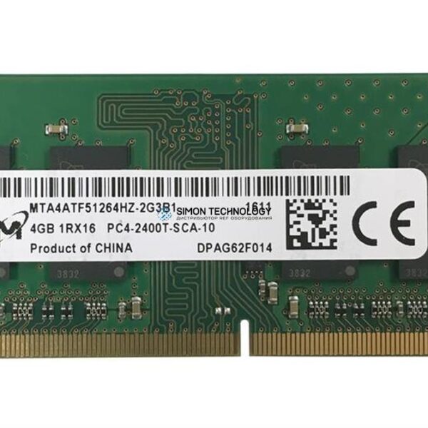 Оперативная память Micron MICRON 4GB (1*4GB) 1RX16 PC4-19200T-S DDR4-2400MHZ SODIMM (MTA4ATF51264HZ-2G3)