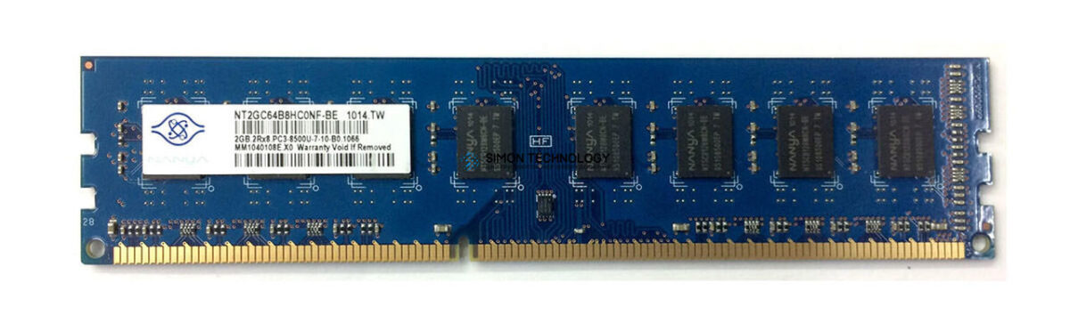 Оперативная память Nanya NANYA 2GB (1*2GB) 2RX8 PC3-8500U MEMORY DIMM (NT2GC64B8HC0NF-BE)