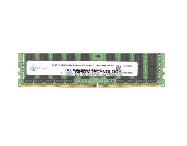 Оперативная память Ortial ORTIAL 32GB (1*32GB) 4RX4 PC4-17000P-L DDR4-2133MHZ LRDIMM (OT1K32GB4X4D2)