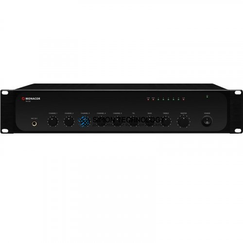 MONACOR Amplifier 19" 100 V - 1x20 Wrms. Black (PA-312)