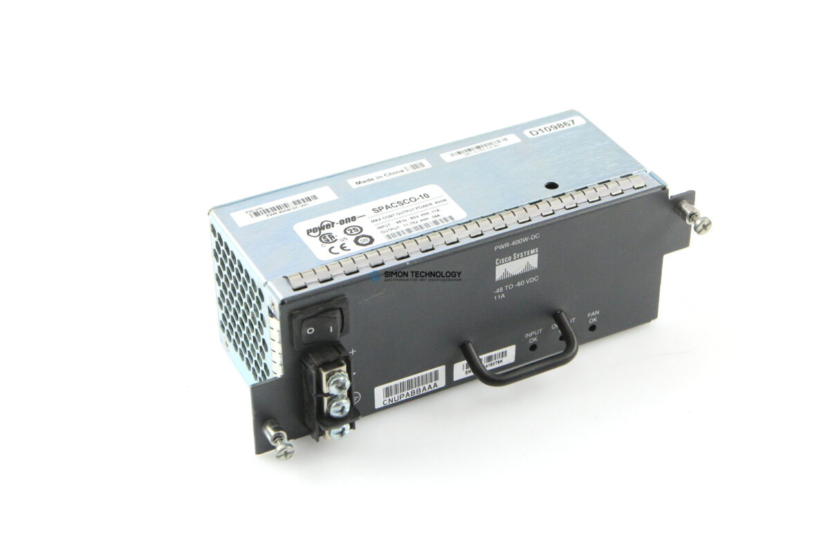 Блок питания Cisco 400W DC PS for Cisco ME6524 Switches (PWR-400W-DC)