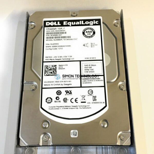 Dell DELL EQUALLOGIC 450GB 15K 6G 3.5INCH SAS HDD (RG5VK-EQ)