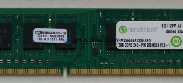 Оперативная память Micron 2GB (1*2GB) 1RX8 PC3-10600U DDR3-1333MHZ UDIMM (RM25664BA1339.8FD)