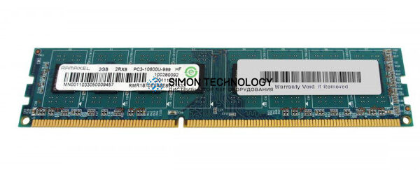 Оперативная память Ramaxel 2GB (1*2GB) 2RX8 PC3-10600U DDR3-1333MHZ UDIMM (RMR1870EF48E8W-1333)