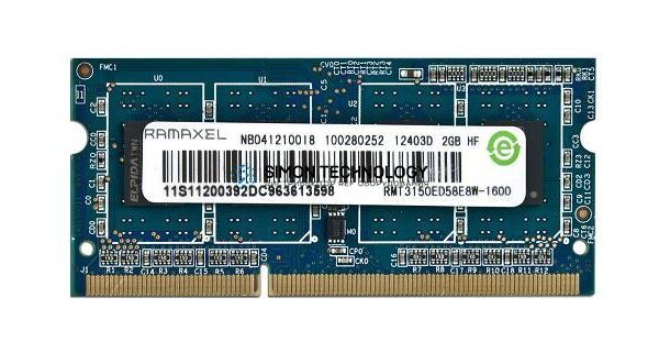 Оперативная память Ramaxel 2GB (1*2GB) 1RX8 PC3-12800S DDR3-1600MHZ SODIMM (RMT3150ED58E8W-1600)
