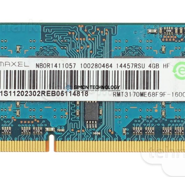 Оперативная память Ramaxel 4GB (1*4GB) PC3-12800S DDR3-1600MHZ SODIMM (RMT3170ME68F9F-1600)