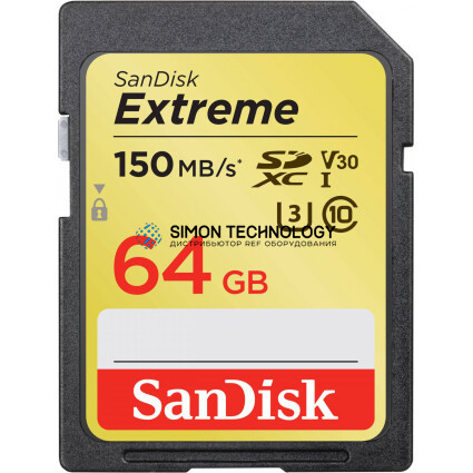 Аксессуар SanDisk SD Extreme 64GB 150MB/s (SDSDXV6-064G-GNCIN)