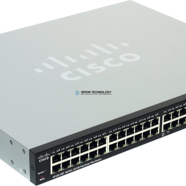 Cisco Cisco RF Switch 48 x 10/100 + 2x combo Gigabit SFP (SF220-48-K9-EU-RF)