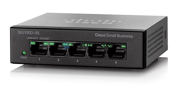Cisco Cisco RF SG100D-05 5-Port Gigabit Desktop Switch (SG100D-05-NA-RF)