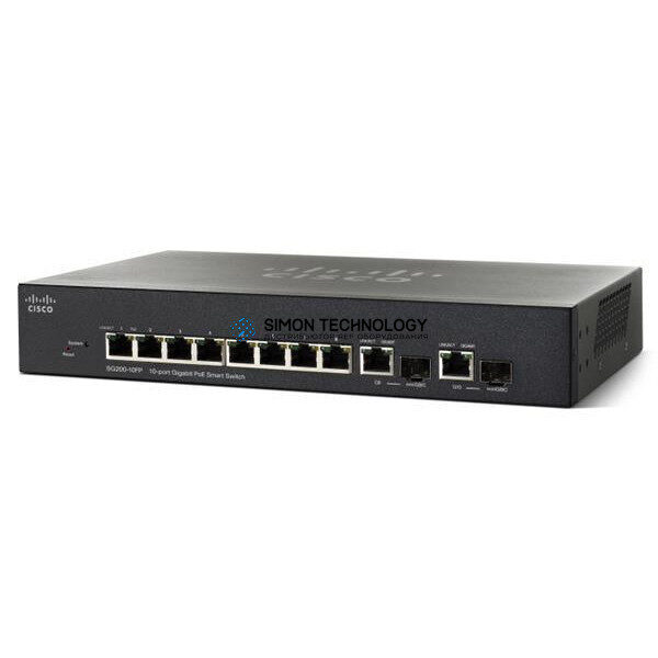 Cisco Cisco RF 10-port Gigabit Smart Switch. PoE (SG200-10FP-EU-RF)