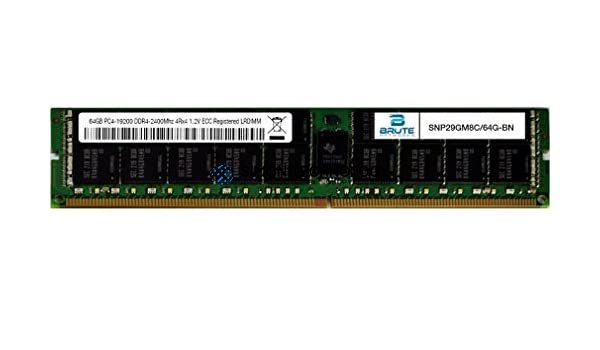 Оперативная память Dell ORTIAL 64GB (1*64GB) 4DRX4 PC4-19200T-L DDR4-2400MHZ LRDIMM (SNP29GM8C/64G-OT)