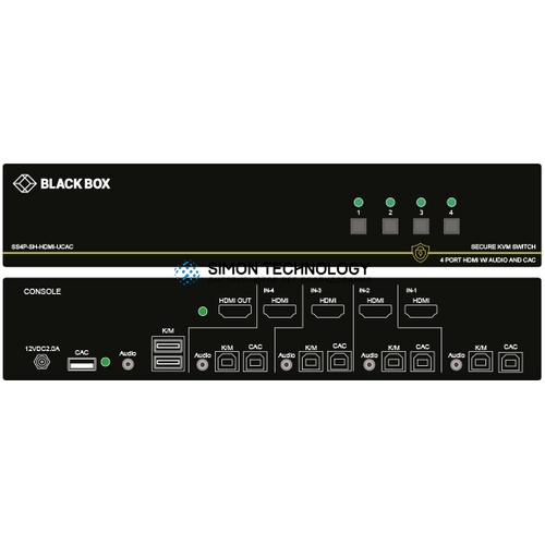 Black Box Black Box NIAP 3.0 KVM Switch. Single-Head. HDMI (SS4P-SH-HDMI-U)