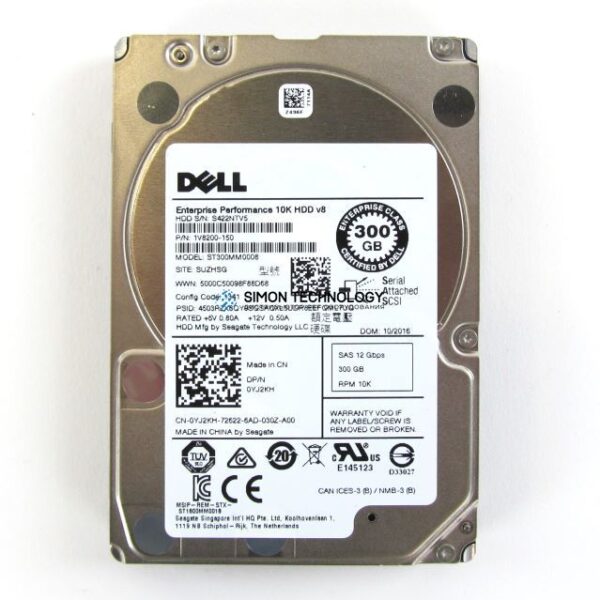 Dell DELL Dell HDD 300GB 10K 12GBPS SFF SAS (ST300MM0008)