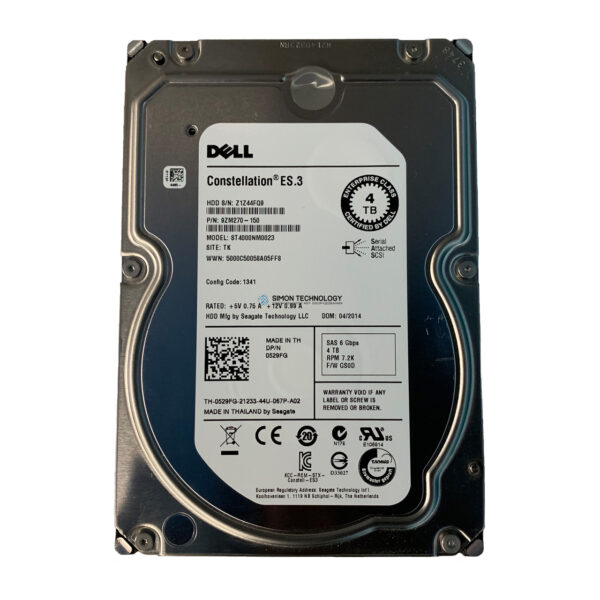 Dell DELL 4TB 7.2K 3.5INCH SAS 6GBPS HDD (ST4000NM0023-DELL)