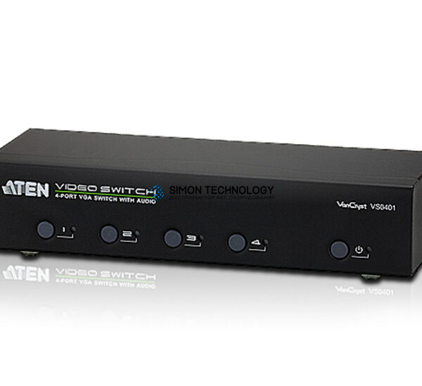 Aten Aten 4-Port VGA Switch w/Audio & RS-232 (VS0401-AT-G)