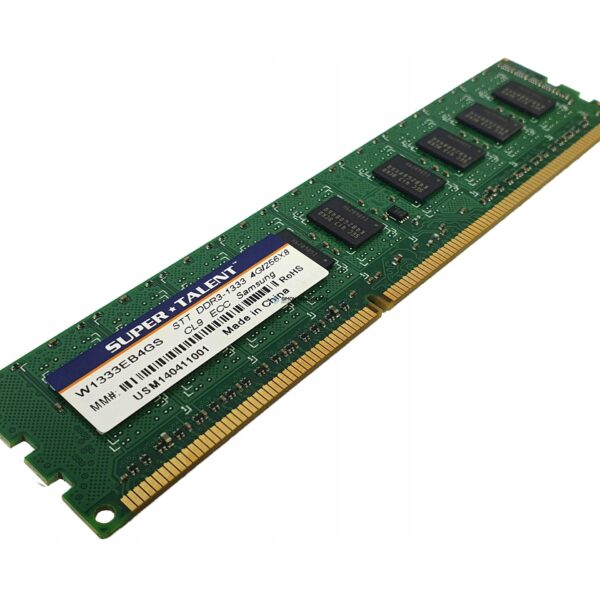 Оперативная память Supermicro SUPER TALENT 4GB (1*4GB) 2RX8 PC3-10600U DDR3-1333MHZ SDRAM (W1333EB4GS)