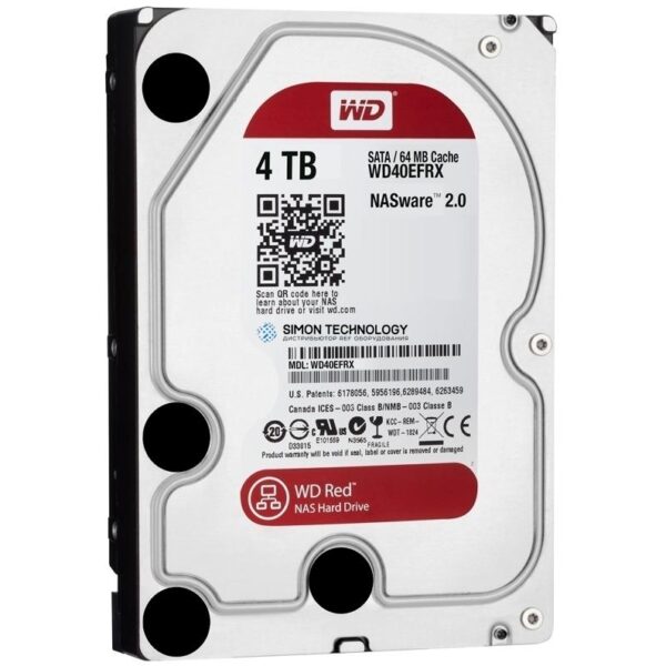 HPE Red 4TB (5400rpm) 64MB SATA 6Gb/s (WD40EFRX)