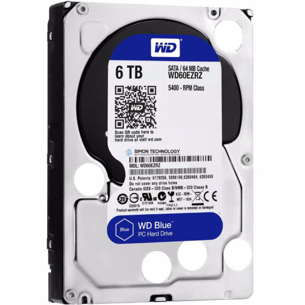 WD Blue - Festplatte - 6 TB - intern - 3.5" (8.9 cm) (WD60EZRZ)